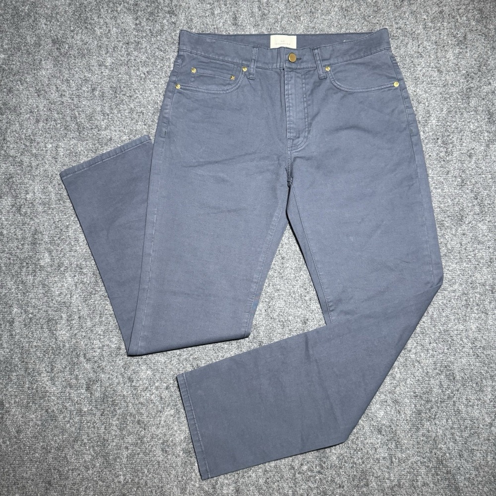 Sid Mashburn Slim Straight Canvas Men 32x29.5 Gray Blue 5 Pocket Pants Canvas